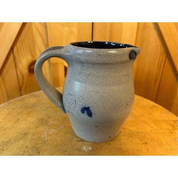 Vintage Rowe Pottery Stoneware Salt Glaze Pitcher Pig Design Hohenwald 1994 (857 - Picture 3 of 8